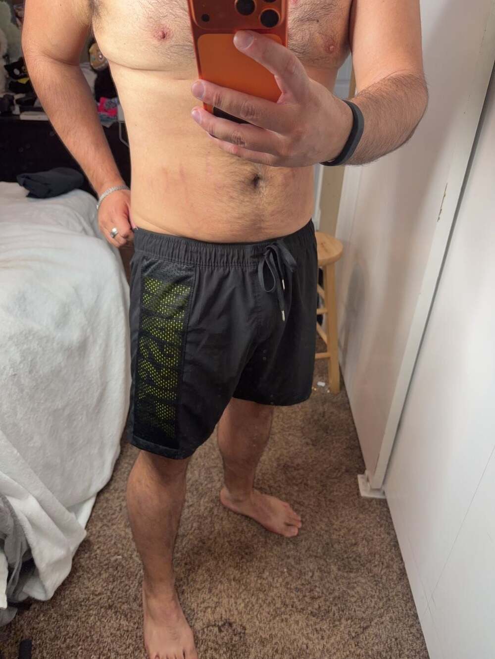 Andrew Christian Massive Swim Shorts Black/Neon Yellow Size XL